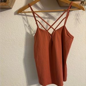 Burnt Orange Criss Cross Tank